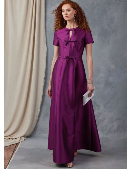 Patron Vogue 2044 Y5 (46-54) - Robe Fit-and-Flare avec Variations de Manches