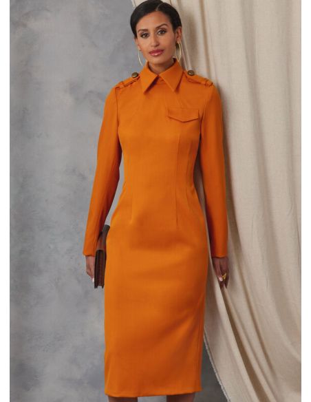 Patron Vogue 2045 B5 (36-44) - Robe fourreau avec variations de manches