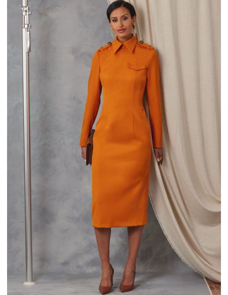 Patron Vogue 2045 B5 (36-44) - Robe fourreau avec variations de manches