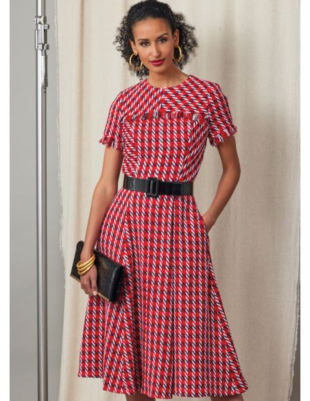 Patron Vogue 2046 R5 (42-50) - Robe fit-and-flare avec variations de manches