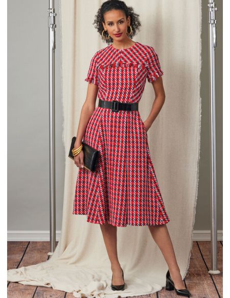 Patron Vogue 2046 R5 (42-50) - Robe fit-and-flare avec variations de manches