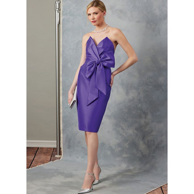 Patron Vogue 2047 Y5 (46-54) - Robe de soirée avec bustier drapé