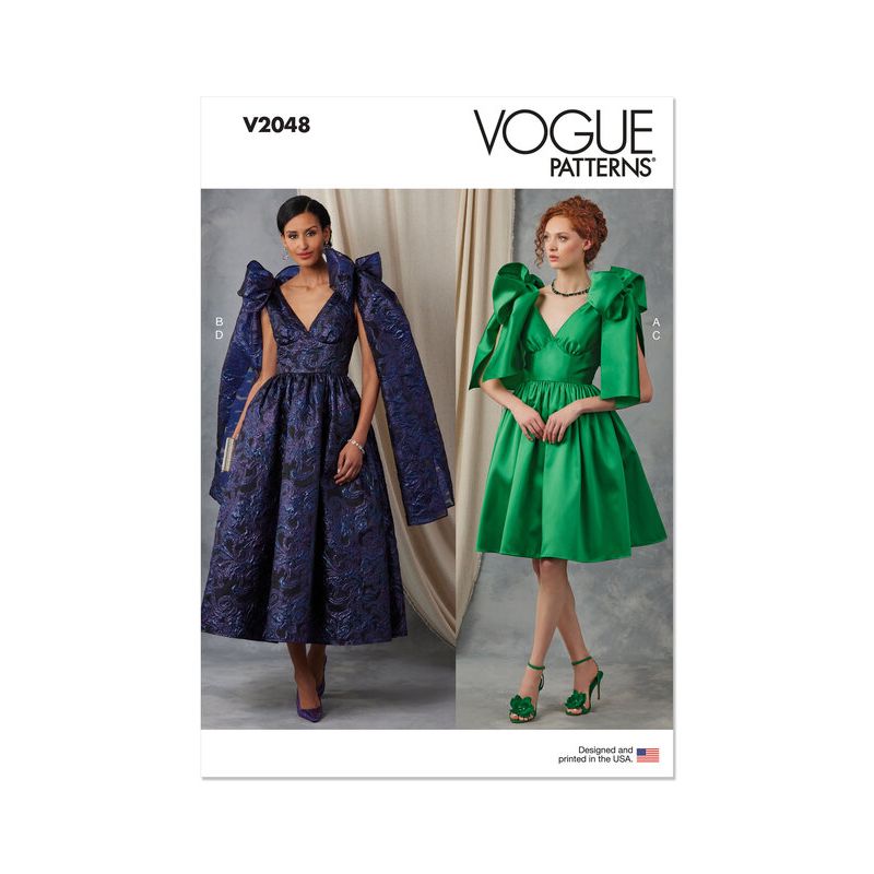 Patron Vogue 2048 U5 (44-52) - Robe de soirée avec décolleté en V