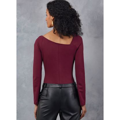 Patron Vogue 2049 B5 (36-44) - Body ajusté avec drapé élégant 2