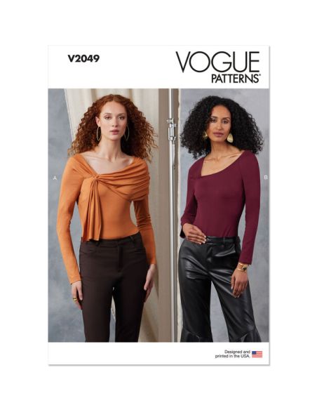 Patron Vogue 2049 Y5 (46-54) - Body ajusté avec drapé élégant