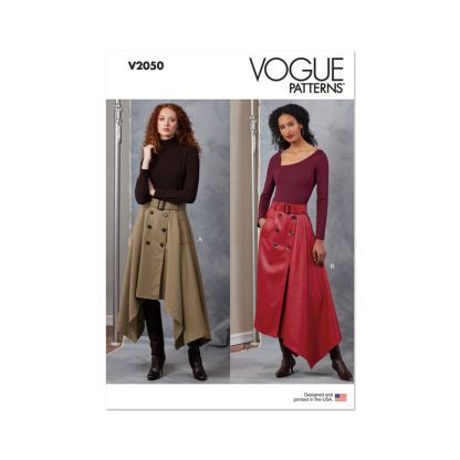 Patron Vogue 2050 Y5 (46-54) - Jupe midi portefeuille avec ceinture