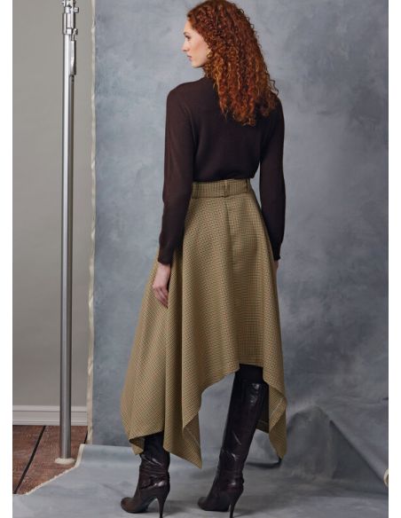 Patron Vogue 2050 Y5 (46-54) - Jupe midi portefeuille avec ceinture