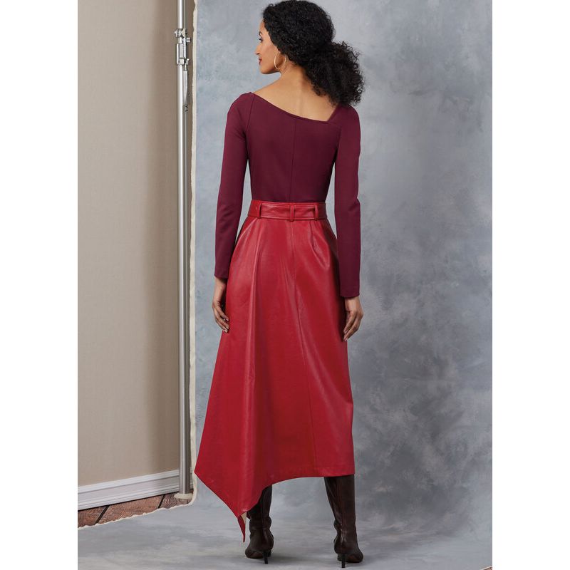 Patron Vogue 2050 Y5 (46-54) - Jupe midi portefeuille avec ceinture