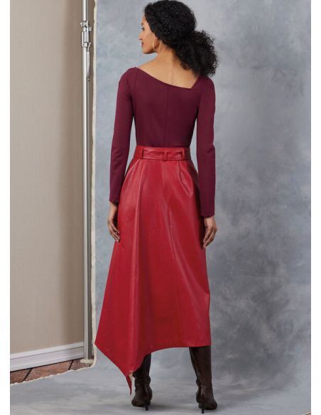 Patron Vogue 2050 Y5 (46-54) - Jupe midi portefeuille avec ceinture