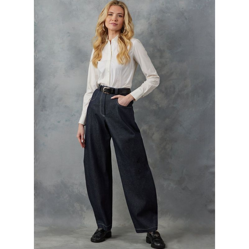 Patron Vogue 2051 U5 (44-52) - Pantalon taille haute à jambes larges avec poches