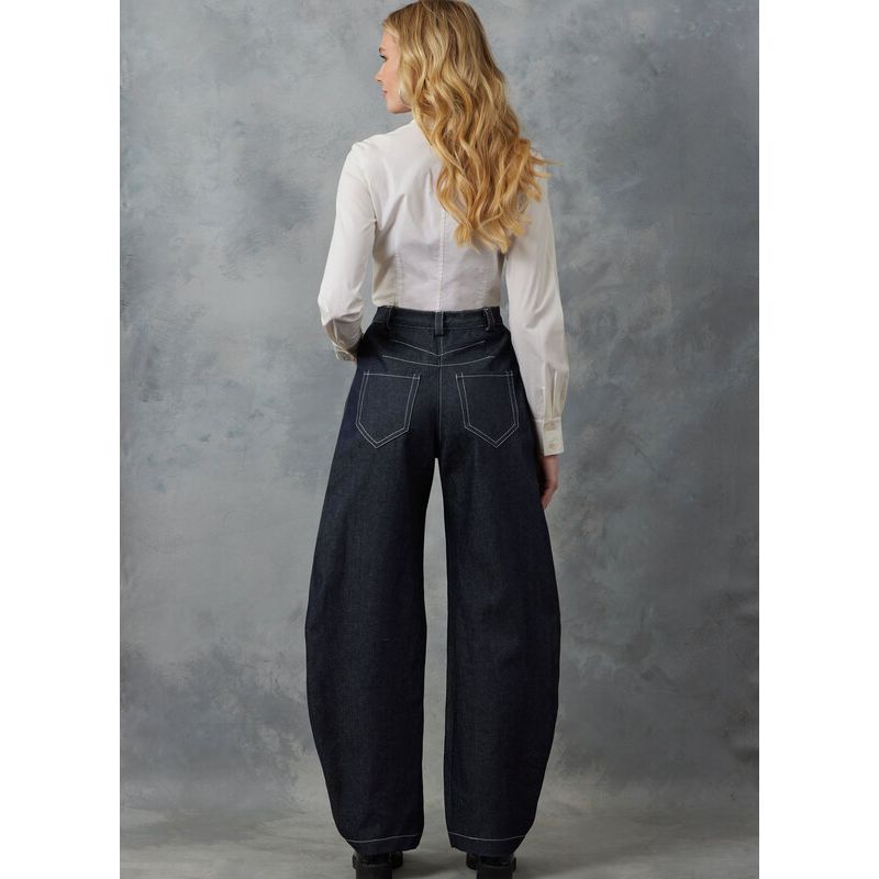 Patron Vogue 2051 U5 (44-52) - Pantalon taille haute à jambes larges avec poches
