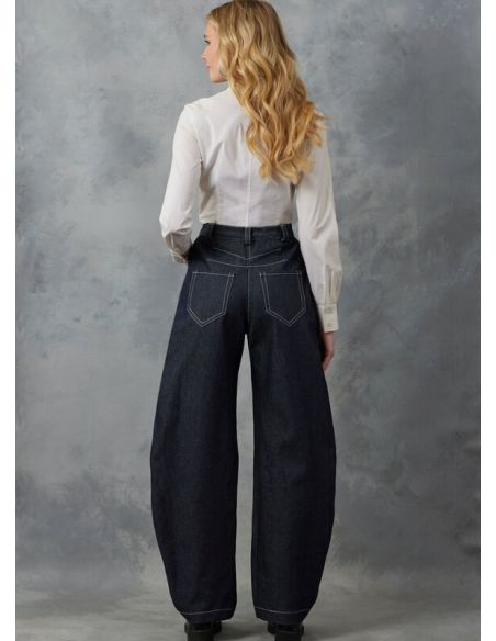 Patron Vogue 2051 U5 (44-52) - Pantalon taille haute à jambes larges avec poches