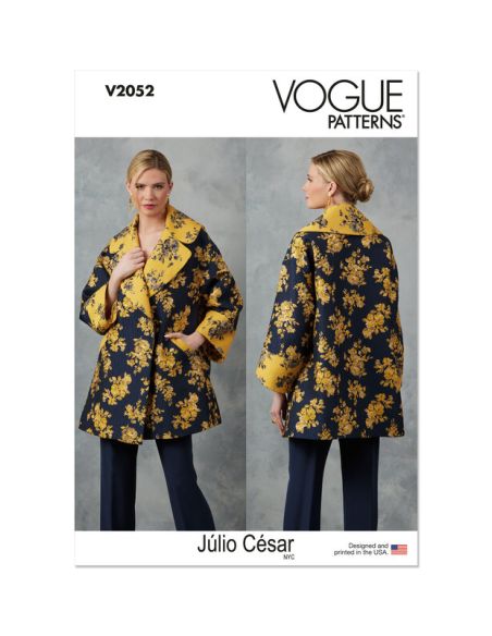 Patron Vogue 2052 Y5 (46-54) - Veste ample avec col à revers