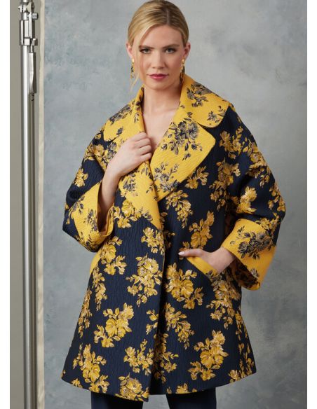 Patron Vogue 2052 Y5 (46-54) - Veste ample avec col à revers