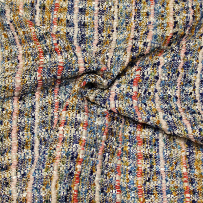 Tweed soie & viscose - Multicolore douce brise 2
