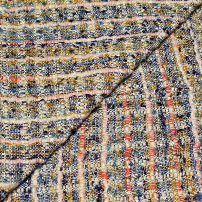 Tweed soie & viscose - Multicolore douce brise