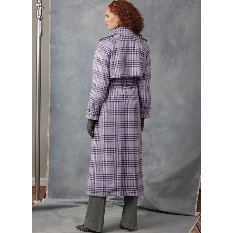 Patron Vogue 2055 Y5 (46-54) - Trench-coat avec ceinture et épaulettes