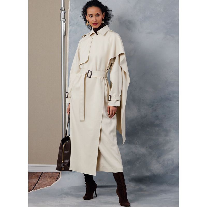 Patron Vogue 2055 Y5 (46-54) - Trench-coat avec ceinture et épaulettes