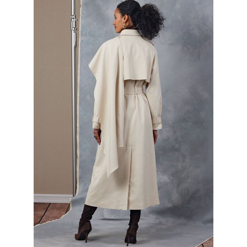 Patron Vogue 2055 Y5 (46-54) - Trench-coat avec ceinture et épaulettes