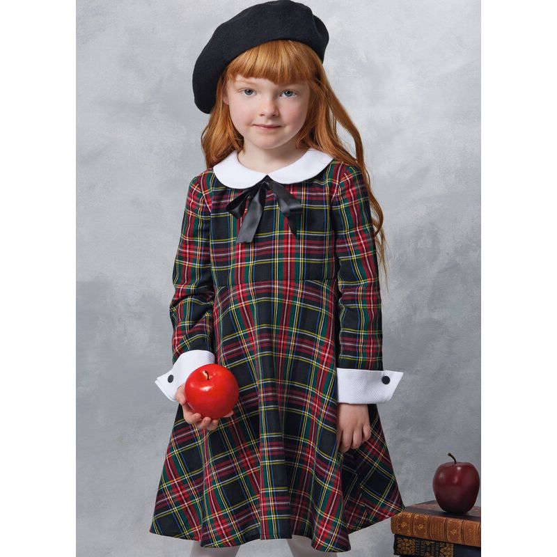 Patron Vogue 2058 A (3-8) - Robe enfant avec col contrasté