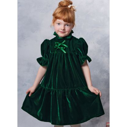 Patron Vogue 2059 A (3-8) - Robe enfant avec col contrasté 2