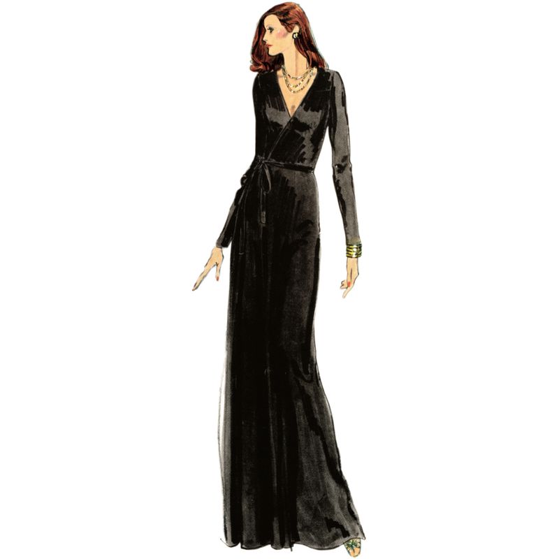 Patron Vogue 2060 Y5 (46-54) - Robe portefeuille réversible avec attaches