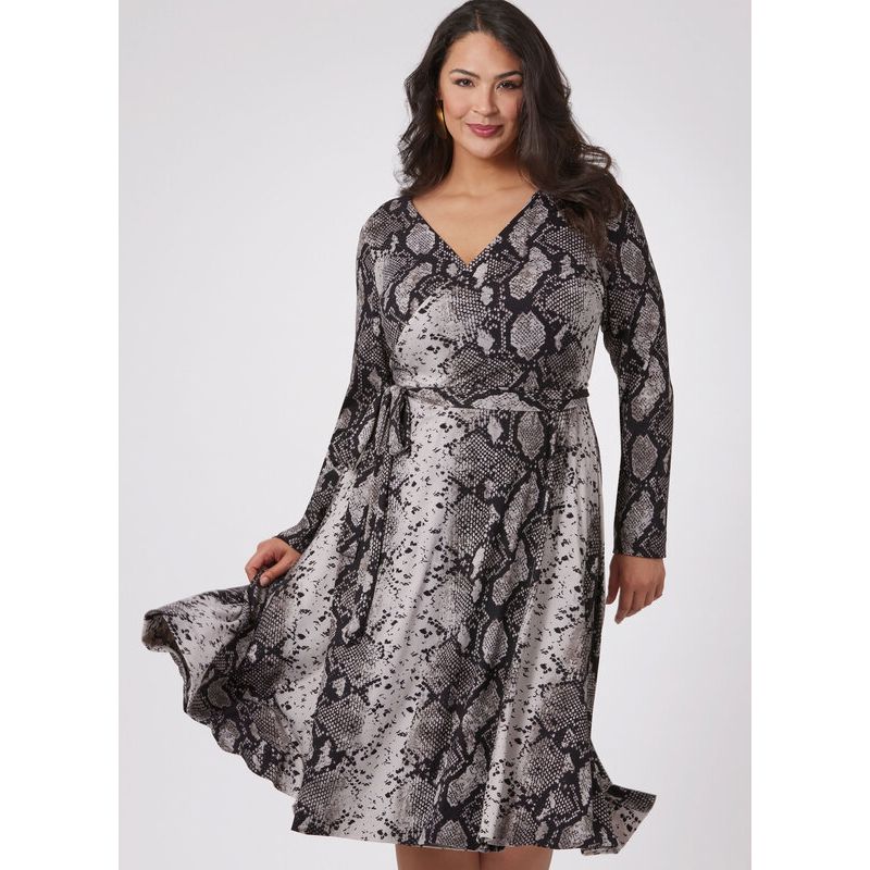 Patron Vogue 2060 Y5 (46-54) - Robe portefeuille réversible avec attaches