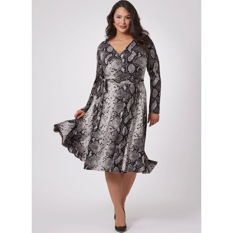 Patron Vogue 2060 Y5 (46-54) - Robe portefeuille réversible avec attaches