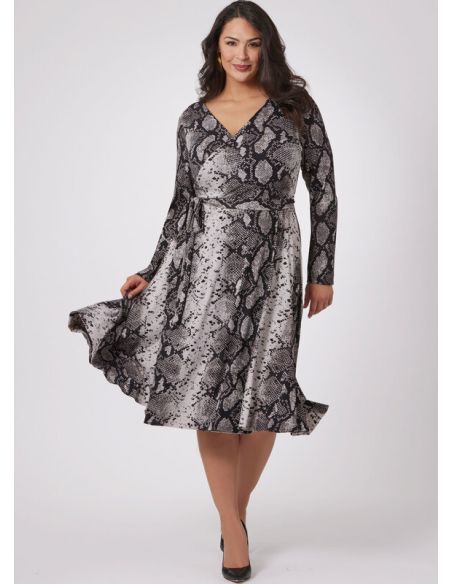 Patron Vogue 2060 Y5 (46-54) - Robe portefeuille réversible avec attaches