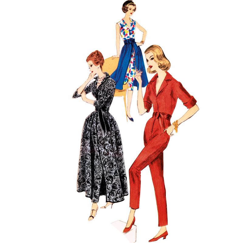 Patron Vogue 2062 Y5 (46-54) - Ensemble vintage slack et jupe