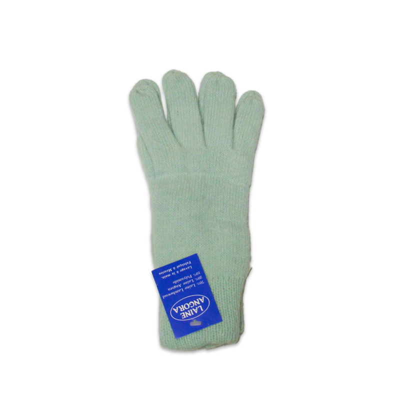 Gants laine & Angora - Menthe (Taille S)