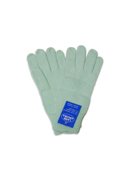 Gants laine & Angora - Menthe (Taille L)