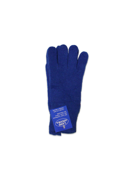 Gants laine & Angora - Bleu cobalt (Taille S)