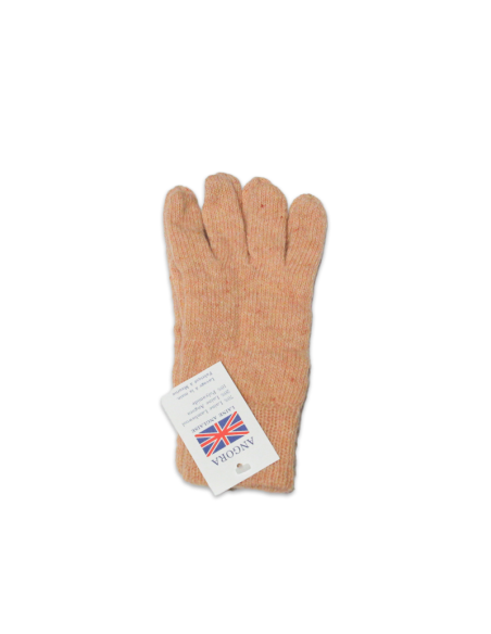 Gants laine & Angora - Pêche (Taille M)