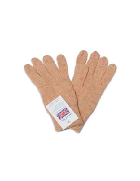 Gants laine & Angora - Pêche (Taille M)