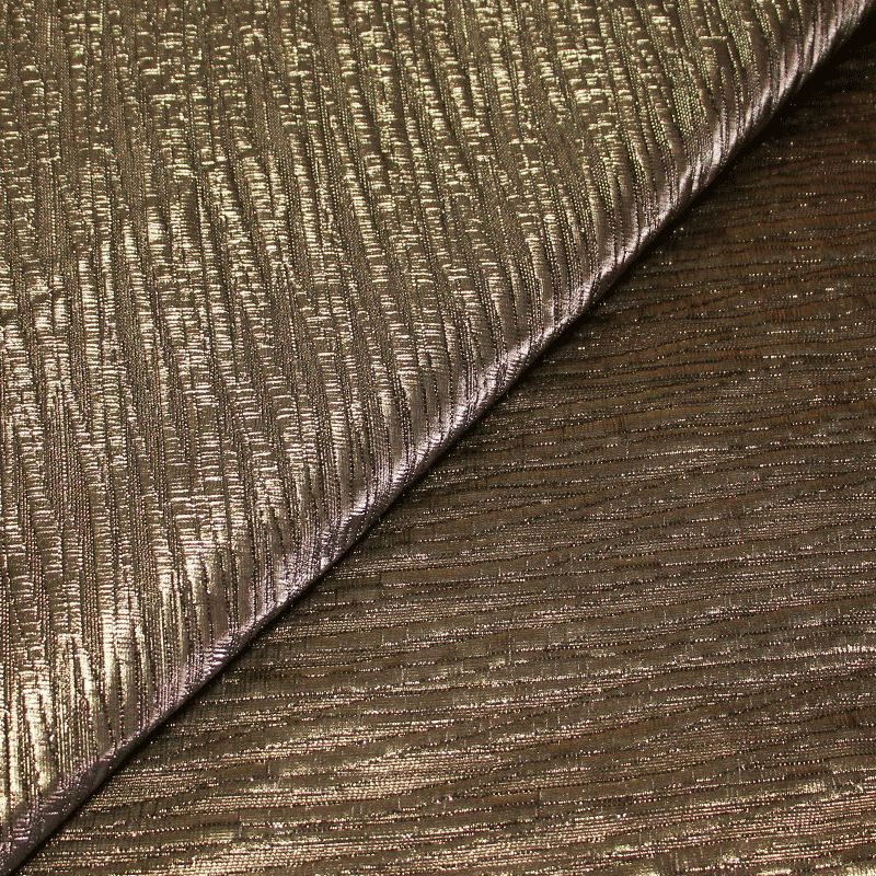 Tissu broché - Rayé bronze texturé