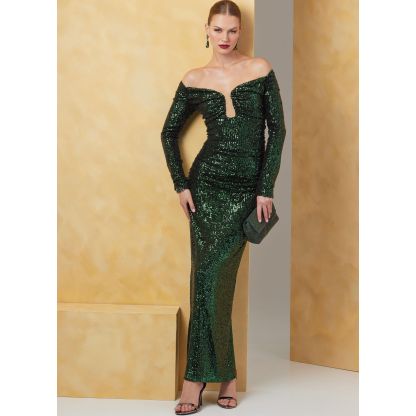 Patron Vogue 2063 Y5 (46-54) - Robe ajustée à encolure dégagée 2
