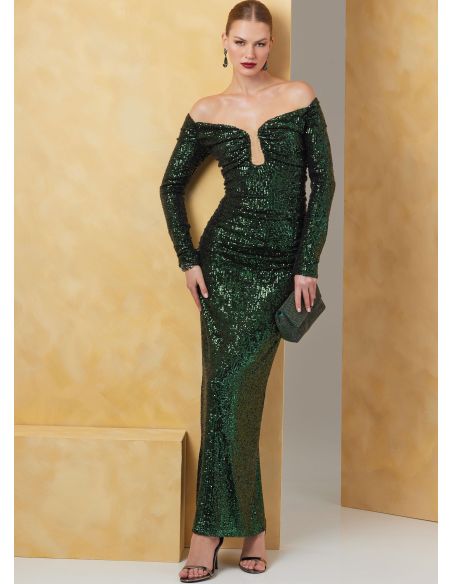 Patron Vogue 2063 Y5 (46-54) - Robe ajustée à encolure dégagée