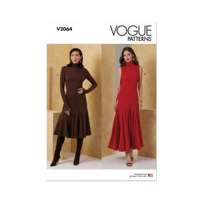 Patron Vogue 2064 H5 (34-42) - Robe en maille pour femme
