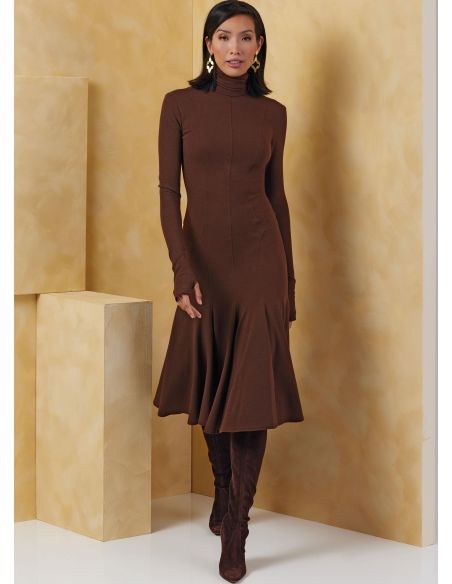 Patron Vogue 2064 H5 (34-42) - Robe en maille pour femme