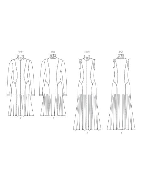Patron Vogue 2064 U5 (44-52) - Robe en maille pour femme