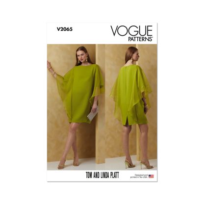 Patron Vogue 2065 Y5 (46-54) - Robe colonne doublée avec bretelles en biais