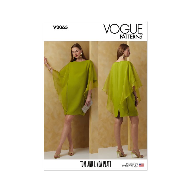 Patron Vogue 2065 Y5 (46-54) - Robe colonne doublée avec bretelles en biais