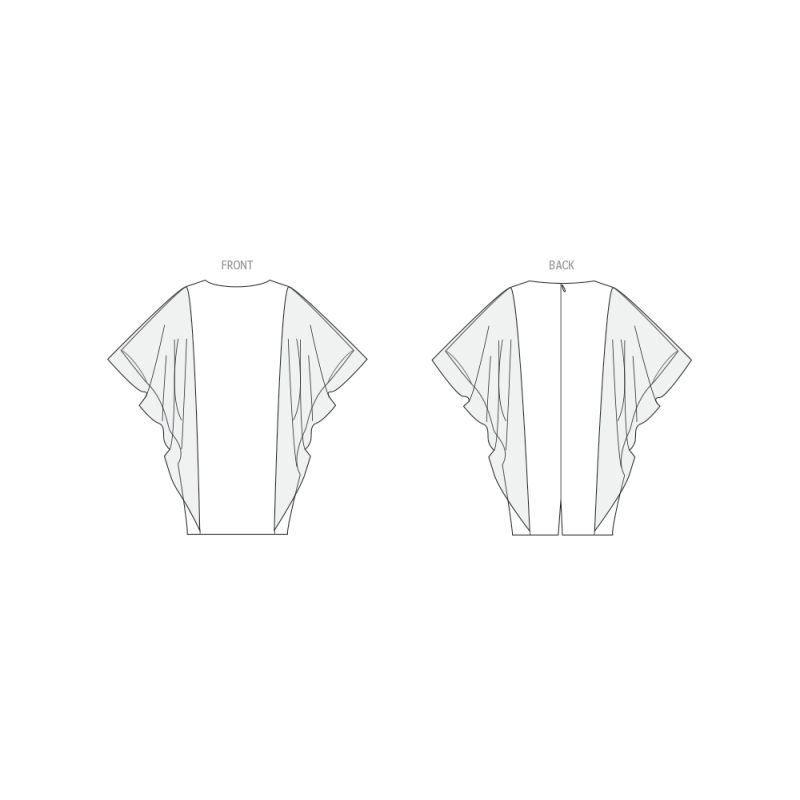 Patron Vogue 2065 Y5 (46-54) - Robe colonne doublée avec bretelles en biais