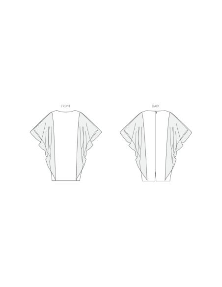 Patron Vogue 2065 Y5 (46-54) - Robe colonne doublée avec bretelles en biais