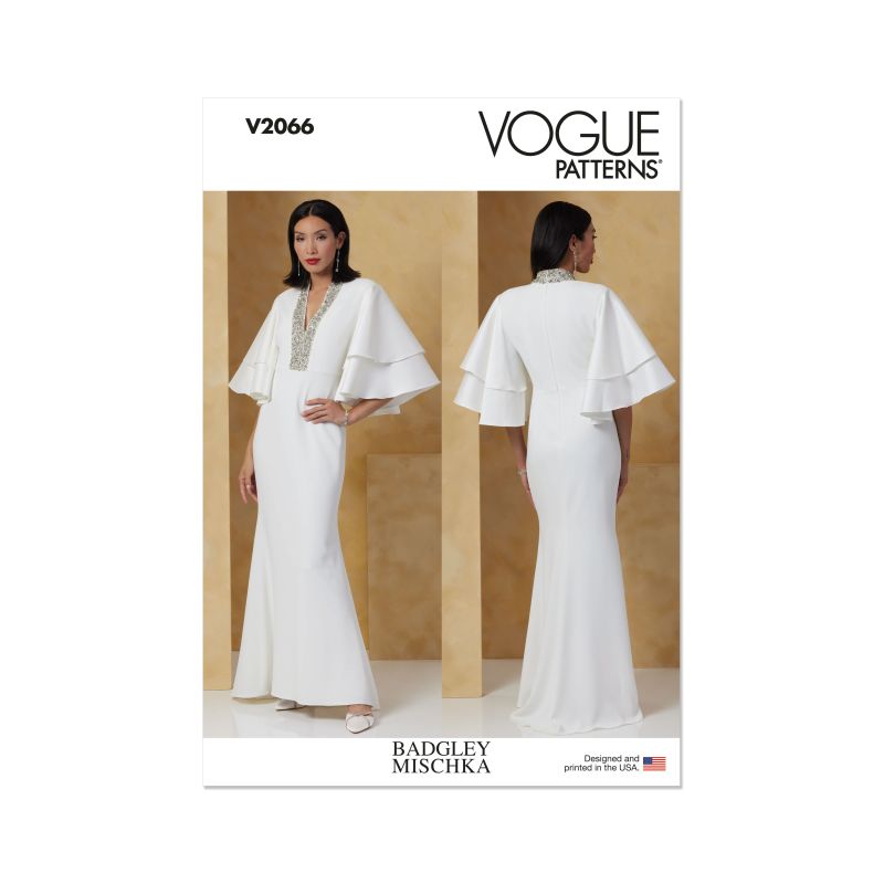 Patron Vogue 2066 U5 (44-52) - Robe sirène avec encolure en V profond