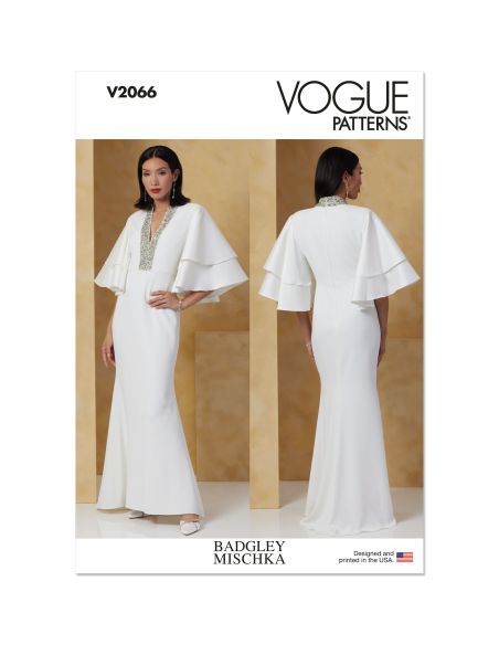 Patron Vogue 2066 U5 (44-52) - Robe sirène avec encolure en V profond