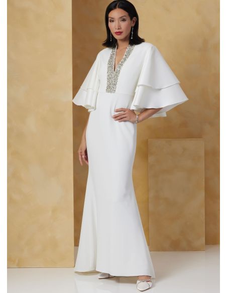 Patron Vogue 2066 U5 (44-52) - Robe sirène avec encolure en V profond