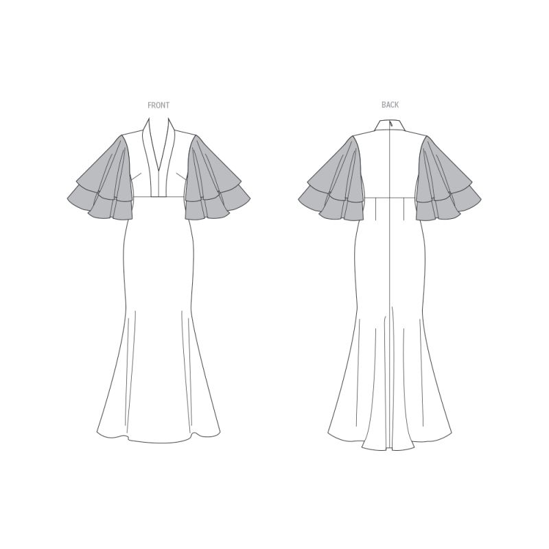 Patron Vogue 2066 U5 (44-52) - Robe sirène avec encolure en V profond