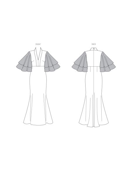 Patron Vogue 2066 U5 (44-52) - Robe sirène avec encolure en V profond